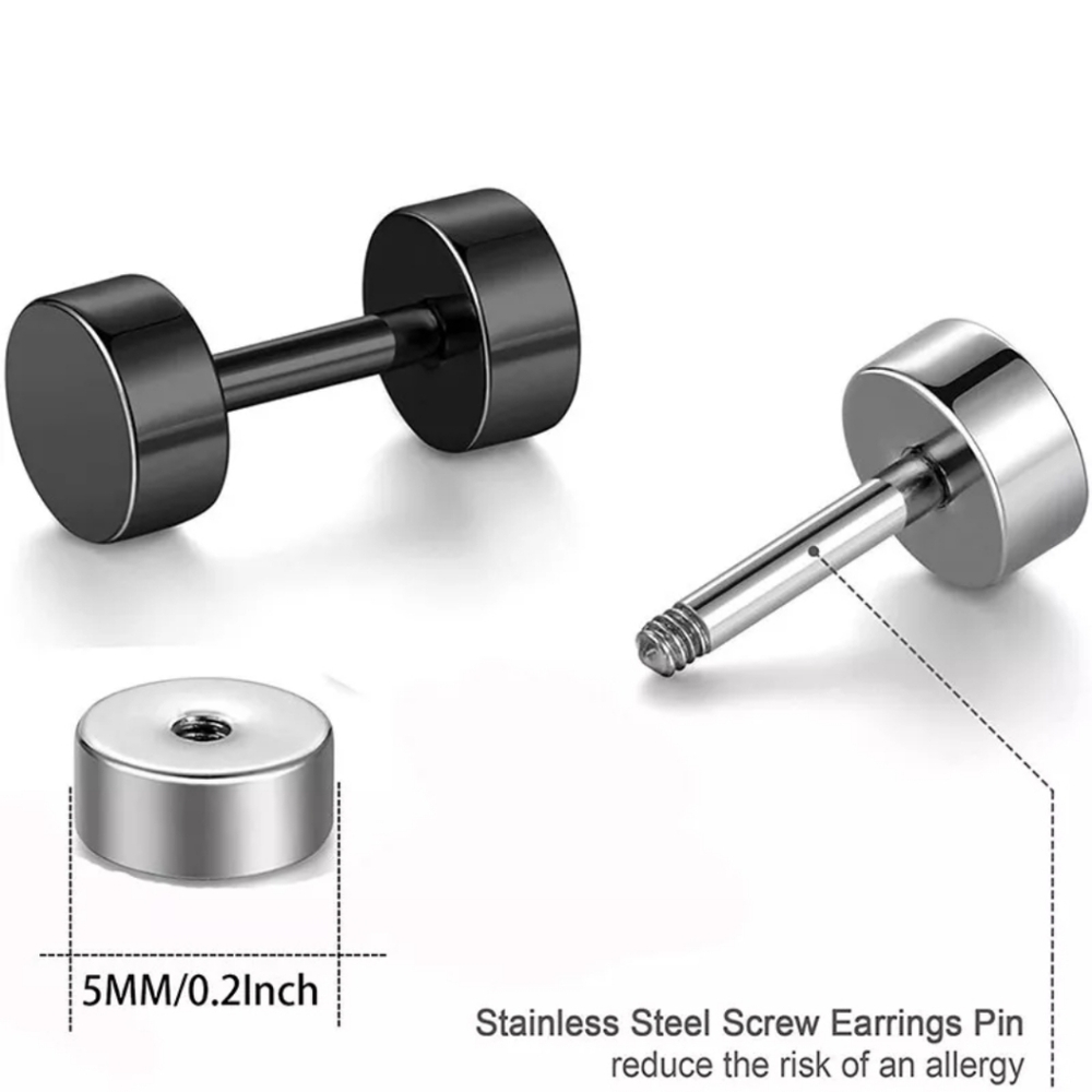 3 pairs of small false gauge earrings - Picture 4 of 4